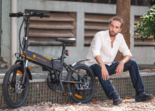 ADO A20 Folding Electric Bike – 250W Motor, 25km/h Speed, 20" Wheels – Lightweight Urban E-Bike (Black)