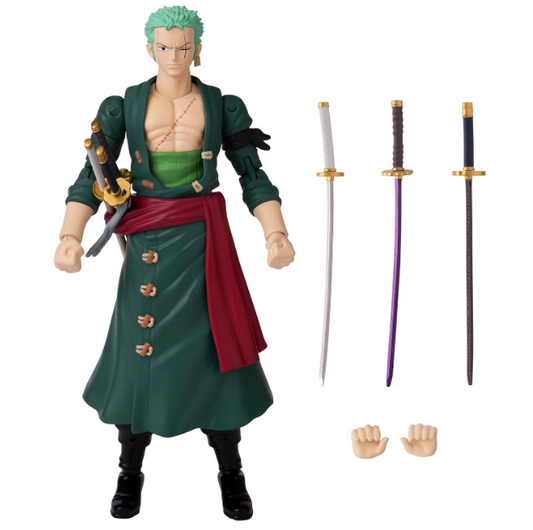 BANDAI One Piece Anime Heroes 6.5 Inches Roronoa Zoro