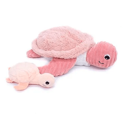 Sauvenou Turtle Mom & Baby Plush Set – Gentle Sea Stuffed Animal Toy Pink - Marah Kids