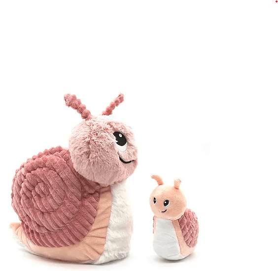 Speedou the Snail – Mom & Baby Plush Set – Pink - Marah Kids