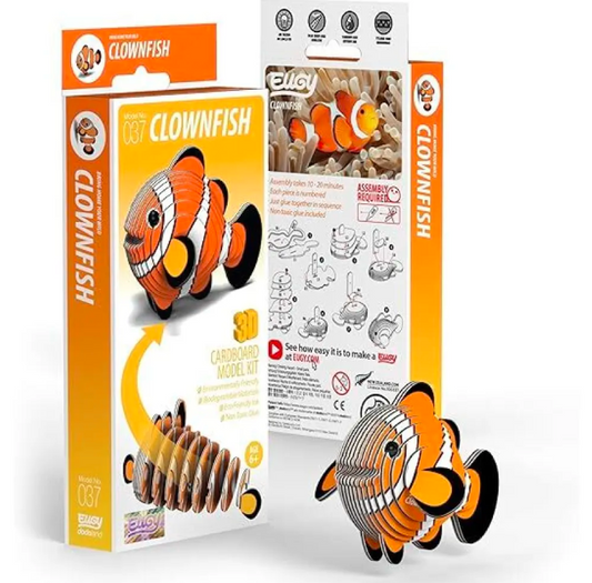 EUGY Clown Fish 3D Puzzle – Colorful DIY Underwater Friend