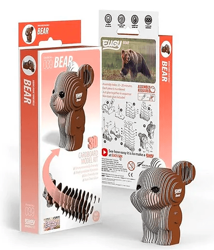 EUGY Bear 3D Puzzle – Creative Forest Animal Activity Set - Marah Kids
