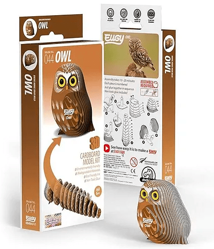 EUGY Owl 3D Puzzle – Buildable Nighttime Friend for Kids - Marah Kids