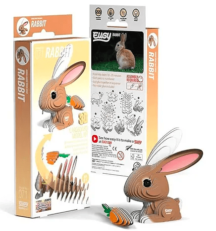 EUGY Rabbit 3D Puzzle – Cute & Crafty Woodland Friend - Marah Kids