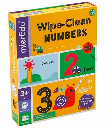 Wipe - Clean Activity Set – Numbers | Reusable Educational Workbook - Marah Kids