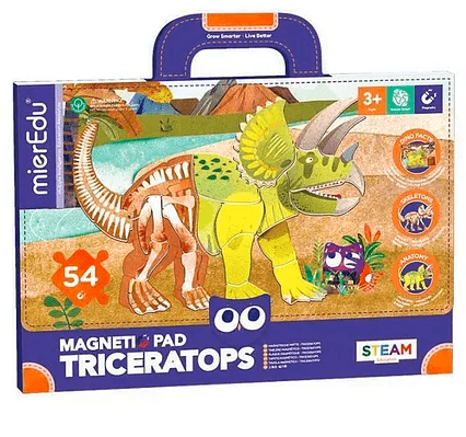 Magnetic Pad – Triceratops | Hands - On Dinosaur Exploration Game - Marah Kids