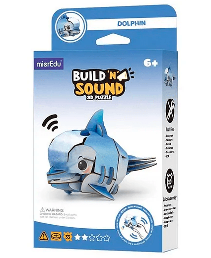 Build 'N' Sound 3D Puzzle – Dolphin | Fun DIY Puzzle with Ocean Sound Effects - Marah Kids