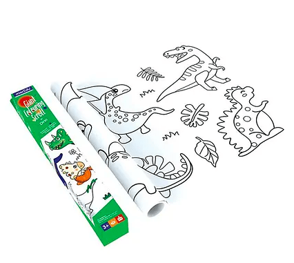 Giant Colouring Scroll – Dinosaurs | 3 - Metre Long Colouring Adventure - Marah Kids