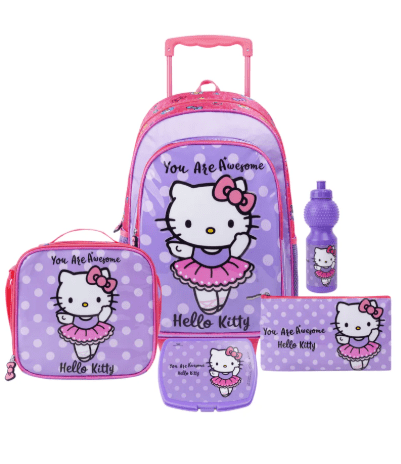 SANRIO HELLO KITTY YOU ARE AWESOME 5IN1 TROLLEY BOX SET 18" - Marah Kids
