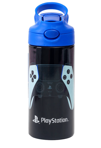 Sony Playstation Controllers Plastic water bottle with strap 400ml - Marah Kids