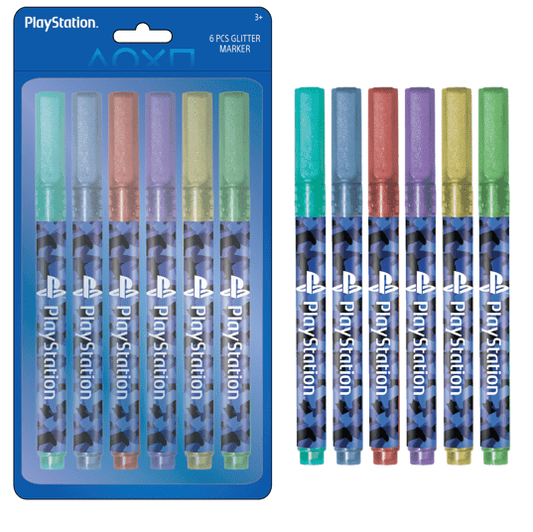 SONY PLASTATION PLAY IN CAMO GLITTER MARKER 6PC SET - Marah Kids