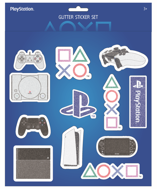 SONY PLASTATION PLAY IN CAMO GLITTER STICKER - Marah Kids