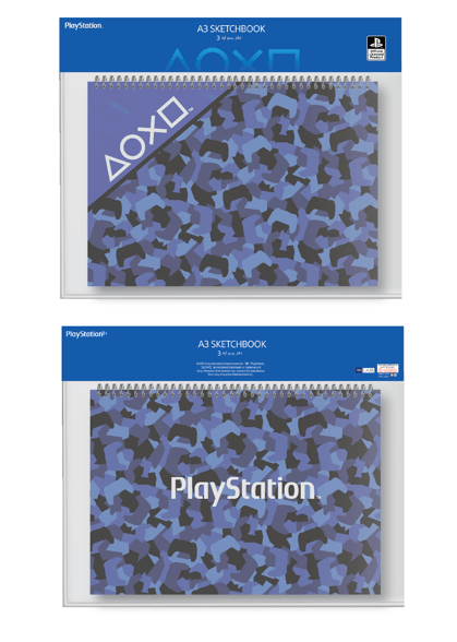 SONY PLASTATION PLAY IN CAMO A3 SKETCHBOOK - Marah Kids