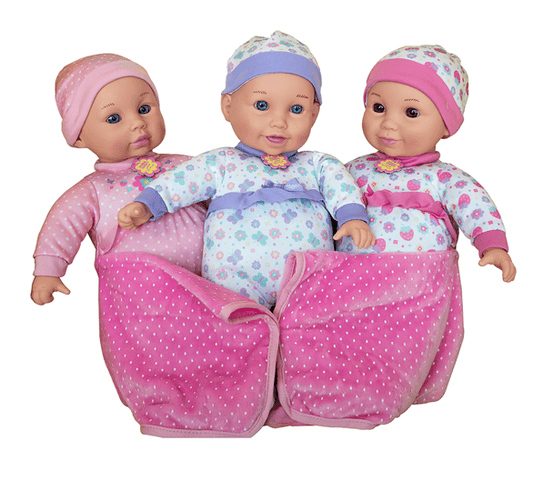 BABY AMOURA LOVABLE TRIPLETS BO 14IN - Marah Kids