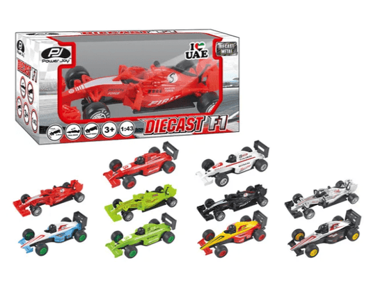 Power Joy Vroom Vroom Diecast F1 1/43 Assorted (Style and Color May Vary) - Marah Kids