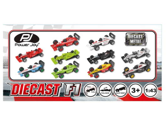 Power Joy Vroom Vroom Diecast F1 1/43 Assorted (Style and Color May Vary) - Marah Kids