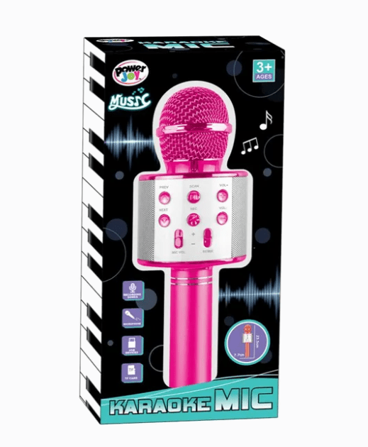 Power Joy Karaoke Microphone with Bluetooth, Recording Battery Operated - Marah Kids