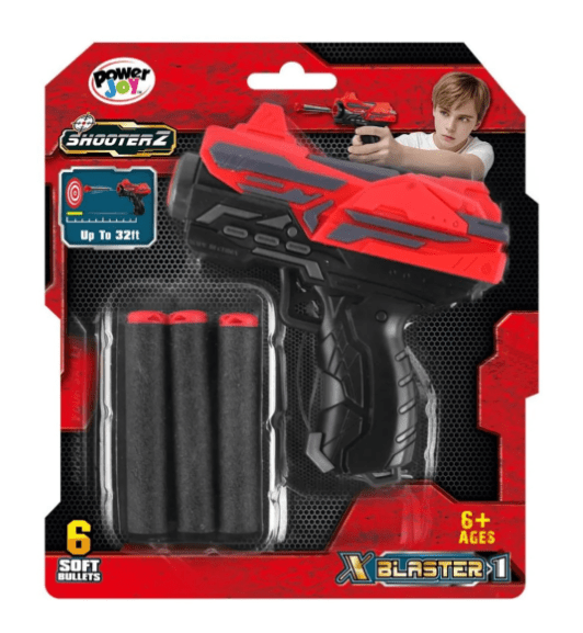 Power Joy Shooterz X Blaster 1 with 6 Foam Bullets - Marah Kids
