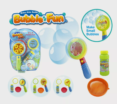 Power Joy Bubble Fun Bubble Wand Set with 2ounce Bubble Solution - Marah Kids