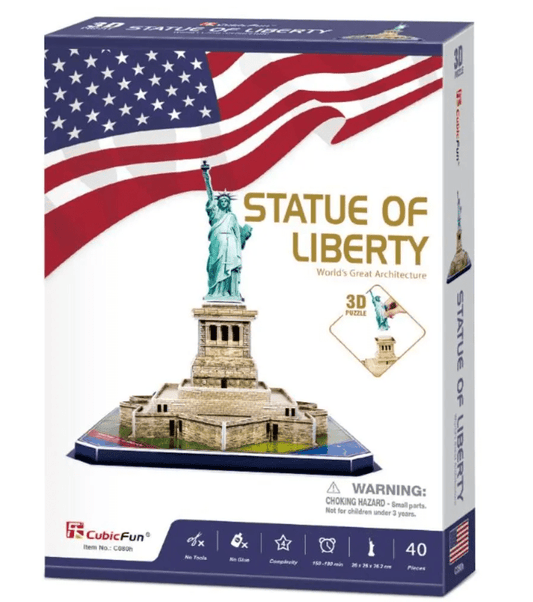 3D Puzzle Statue Of Liberty 39 - Piece - Marah Kids