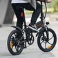 ADO A20 Folding Electric Bike“ 250W Motor, 25km/h Speed, 20" Wheels “ Lightweight Urban E - Bike (Black) - Marah Kids