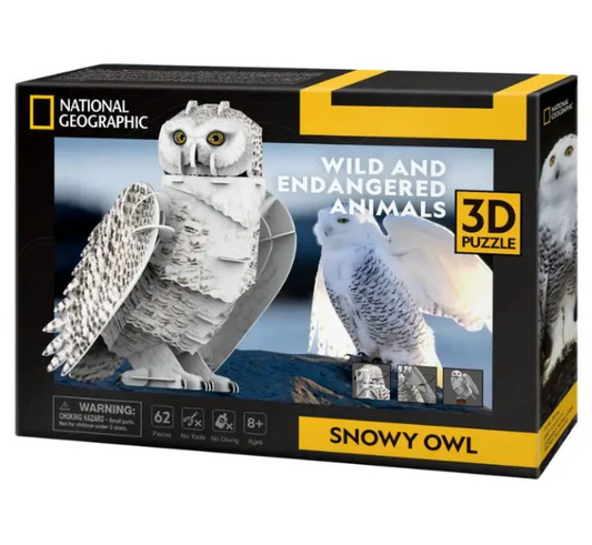 Ngeo 3D Puzzle Snowy Owl 62Pcs