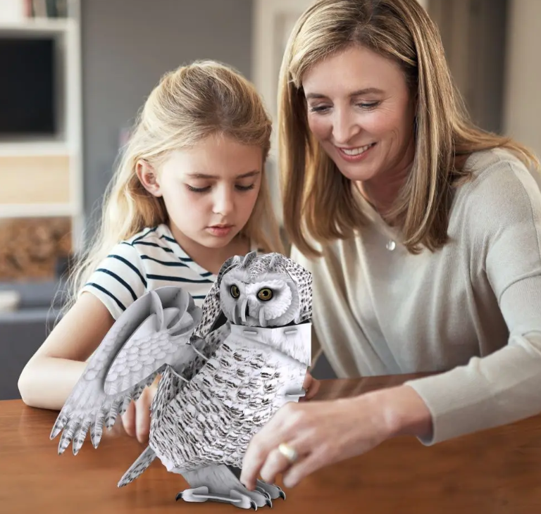 Ngeo 3D Puzzle Snowy Owl 62Pcs