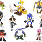 Sonic Figure Key Chain Blister Pack 2.5-Inches 10Asst