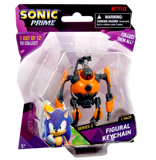 Sonic Figure Key Chain Blister Pack 2.5-Inches 10Asst