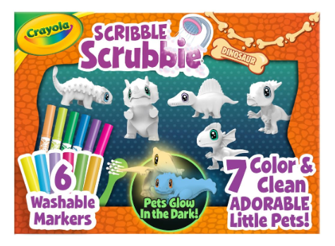 Crayola Scribble Scrubbie Pets Dinosaur Glow Combo Pack, Dinosaur Toys For Kids, Ages 3+
