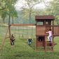 Mountpeak - Elbrus Swing Set & Playhouse with wooden roof