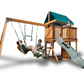 Mount Peak - Logan Swing Set & Playhouse with balcony