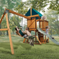 Mount Peak - Logan Swing Set & Playhouse with balcony