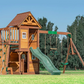 Mount Peak -Kazbek Swing Set & 2 level Play House with wooden roof