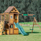 Mount Peak -Kazbek Swing Set & 2 level Play House with wooden roof