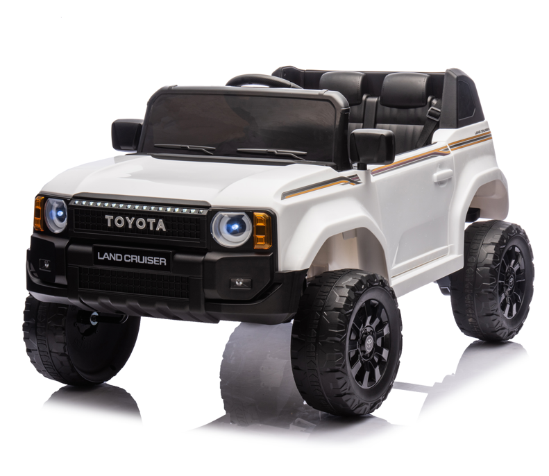 Toyota Prado Children Ride On Car with Remote Control - White 12V