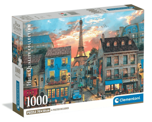 Clementoni Puzzle HQC Street of Paris+Poster 1000-pieces