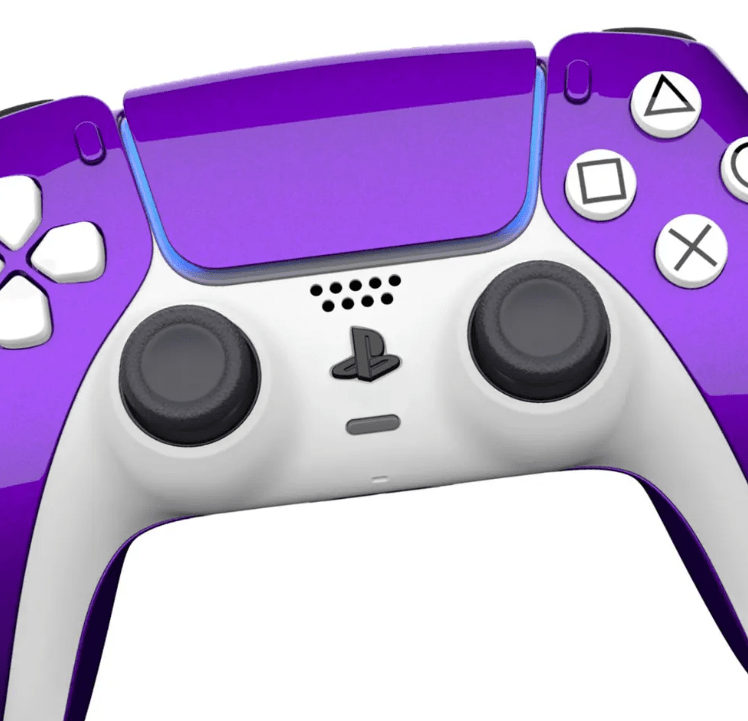 Merlin Craft Customized Sony Dual Sense Gaming Controller For Ps5 & Ps5 Slim - Diamond Purple - Marah Kids