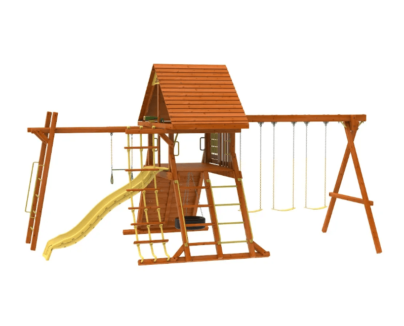 Kiddoro - Discovery Den With Monkey Bars Swing Set - Marah Kids