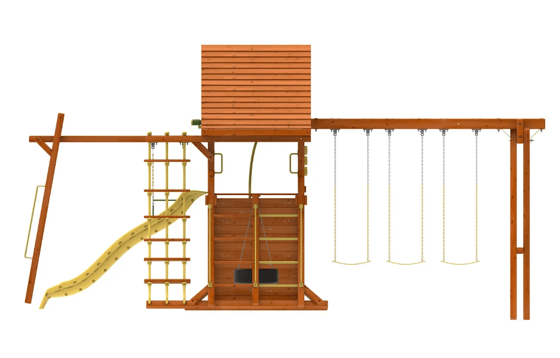 Kiddoro - Discovery Den With Monkey Bars Swing Set - Marah Kids
