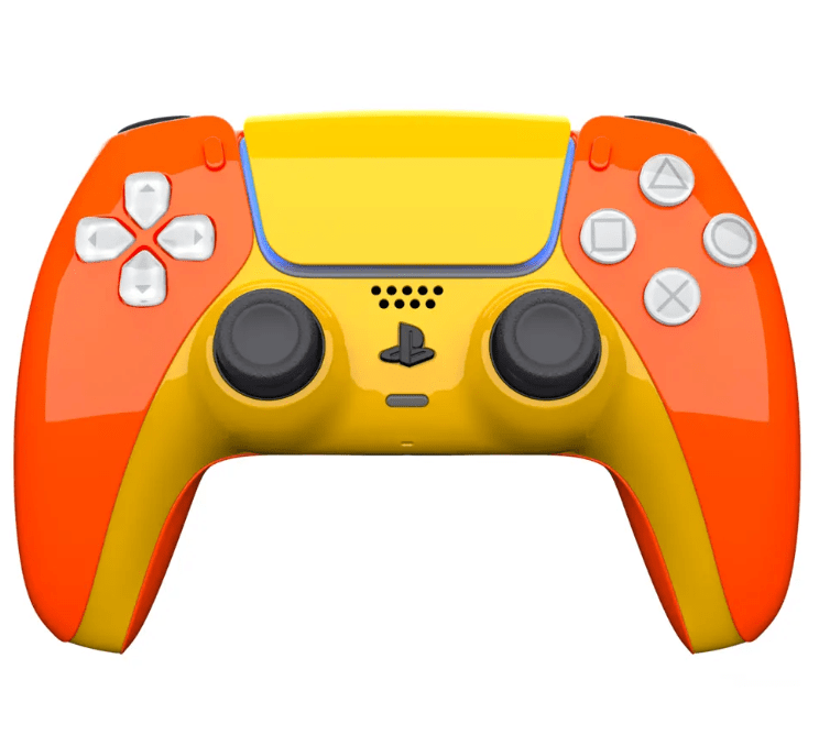 Merlin Craft Customized Sony Dual Sense Gaming Controller For Ps5 & Ps5 Slim - Tangerine - Marah Kids