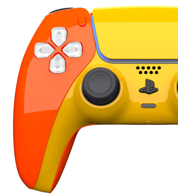 Merlin Craft Customized Sony Dual Sense Gaming Controller For Ps5 & Ps5 Slim - Tangerine - Marah Kids