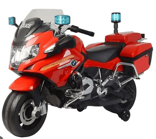 BMW Kids Police Bike Electric Ride On Motorcycle 12V Red - Marah Kids