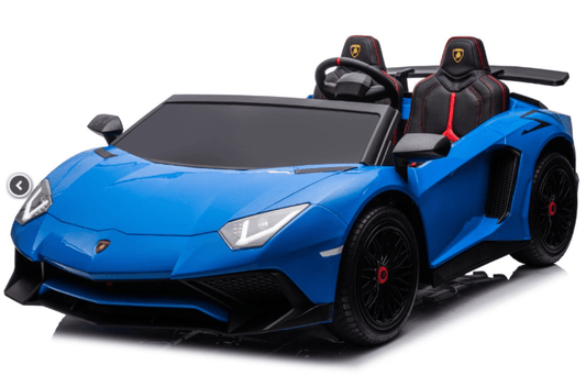 Official Licensed 24V XL Lamborghini Aventador SV Ride - On Car for Kids - Blue - Marah Kids