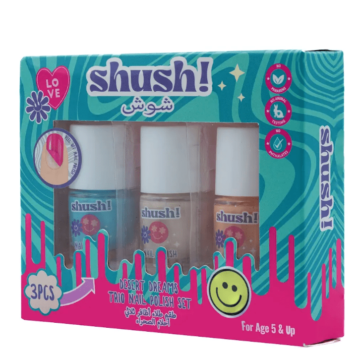 Shush Desert Dreams Trio Nail Polish Set (3 Pcs) - Marah Kids