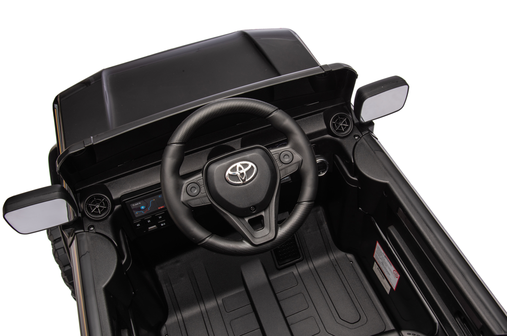 Toyota Prado Children Ride On Car with Remote Control - Black 12V