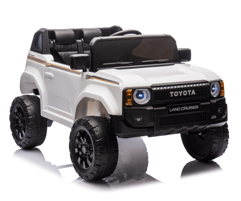 Toyota Prado Children Ride On Car with Remote Control - White 12V