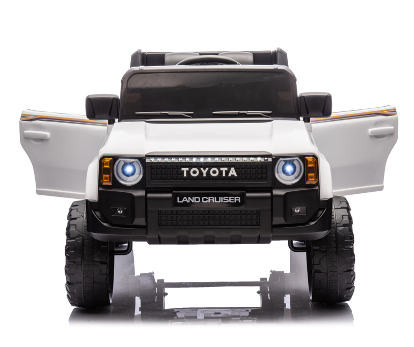Toyota Prado Children Ride On Car with Remote Control - White 12V