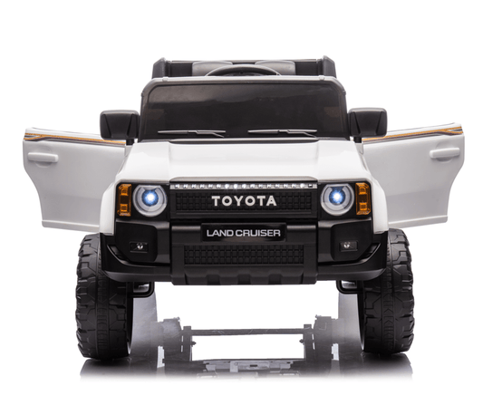 Toyota Prado Children Ride On Car with Remote Control - White 12V