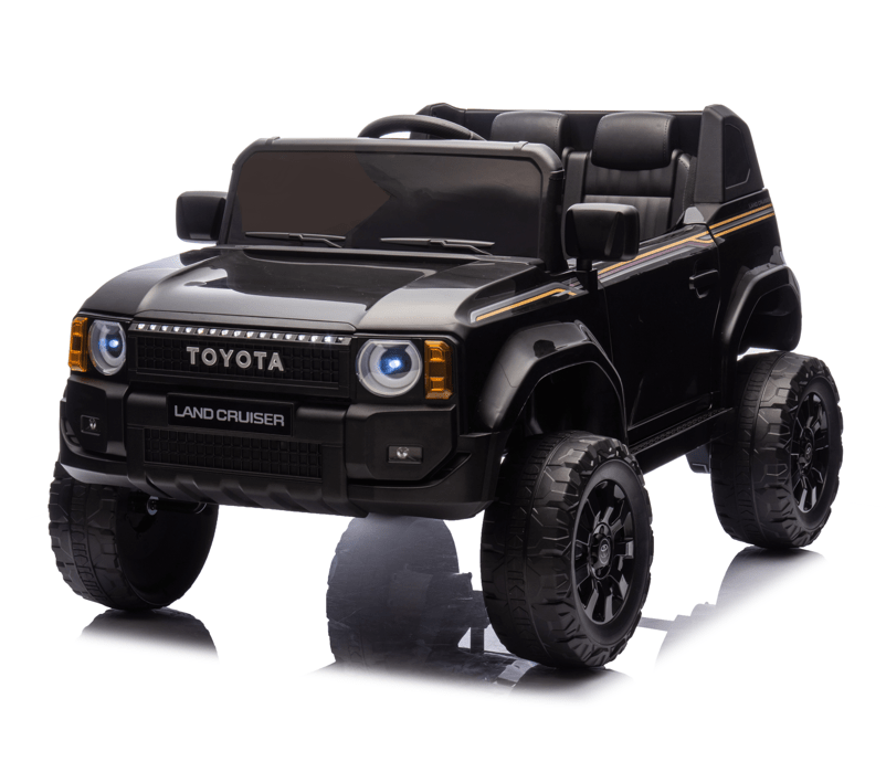 Toyota Prado Children Ride On Car with Remote Control - Black 12V